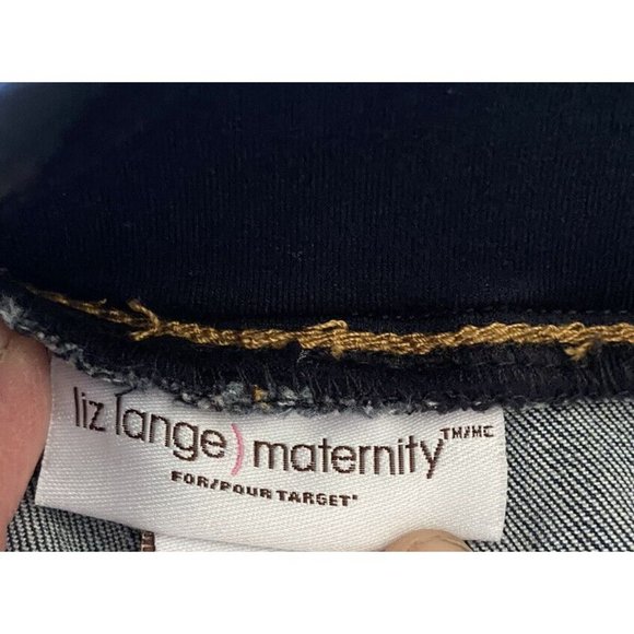Liz Lange Maternity Jean Shorts XS Expandable Waist Summer Beach Pockets - Picture 9 of 12